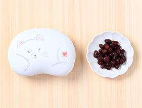 能登大納言甘納豆（豆箱入り） 絵柄：猫