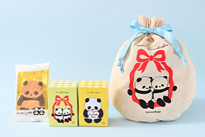 パンダ巾着セット【リボン】