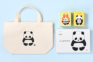 パンダトートバッグセット【リボン】
