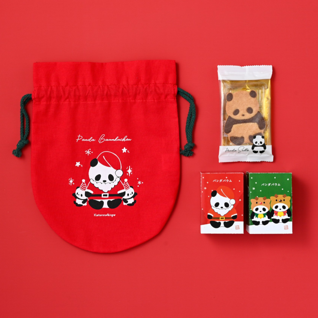 ●パンダ巾着セット【クリスマス】