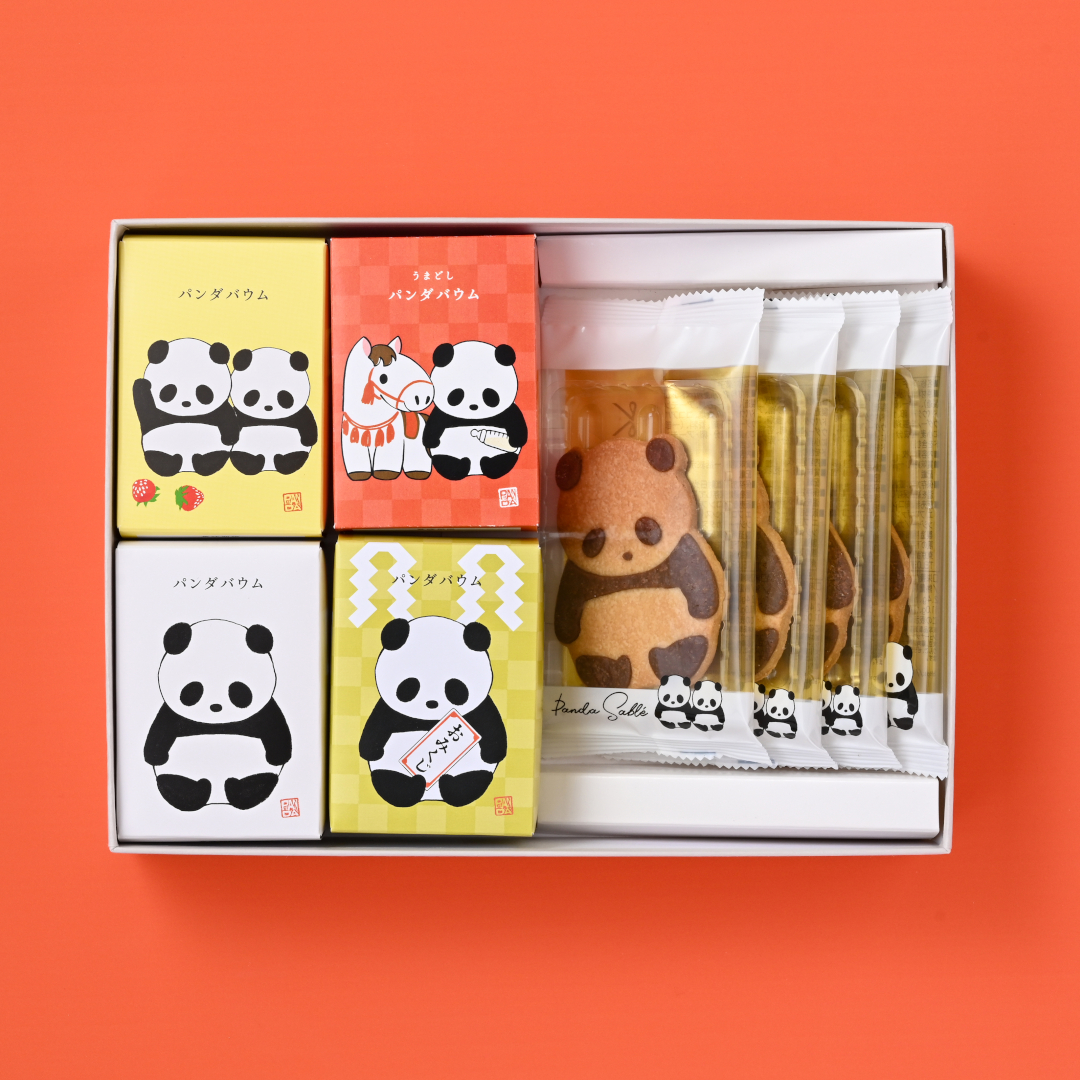 ●冬のパンダギフトセット【福】(▼カタヌキヤパンダ紙袋付き)