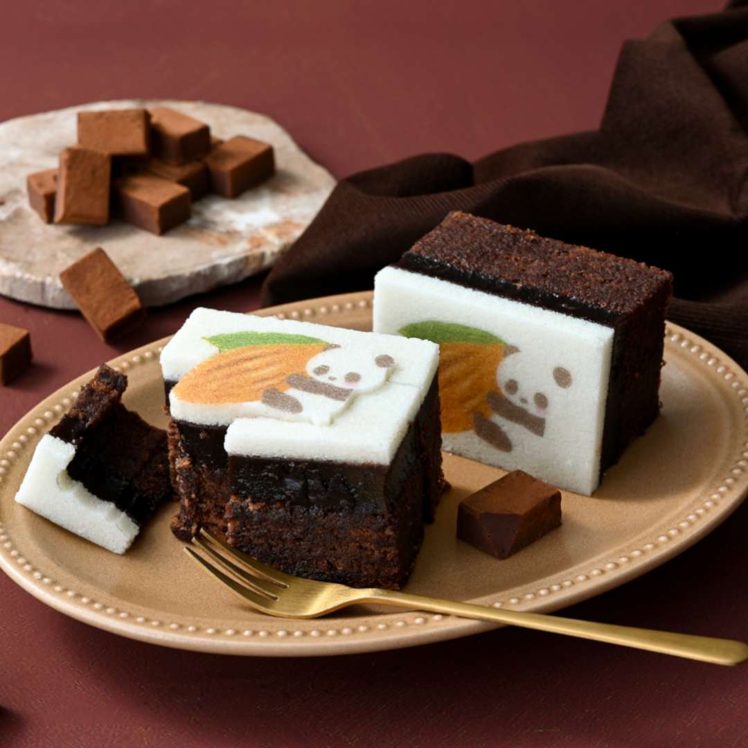 パンダのゼリーバウム（Wチョコレート）(▼カタヌキヤパンダビニール袋（Ｓ）付き)