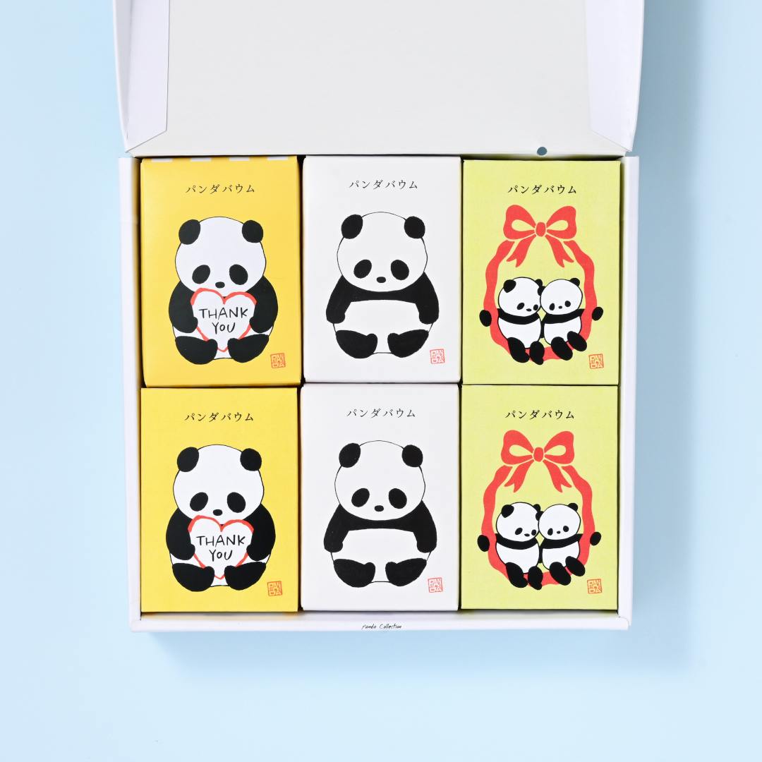 ●パンダコレクションボックス【リボン】( ▼カタヌキヤパンダ紙袋付き)