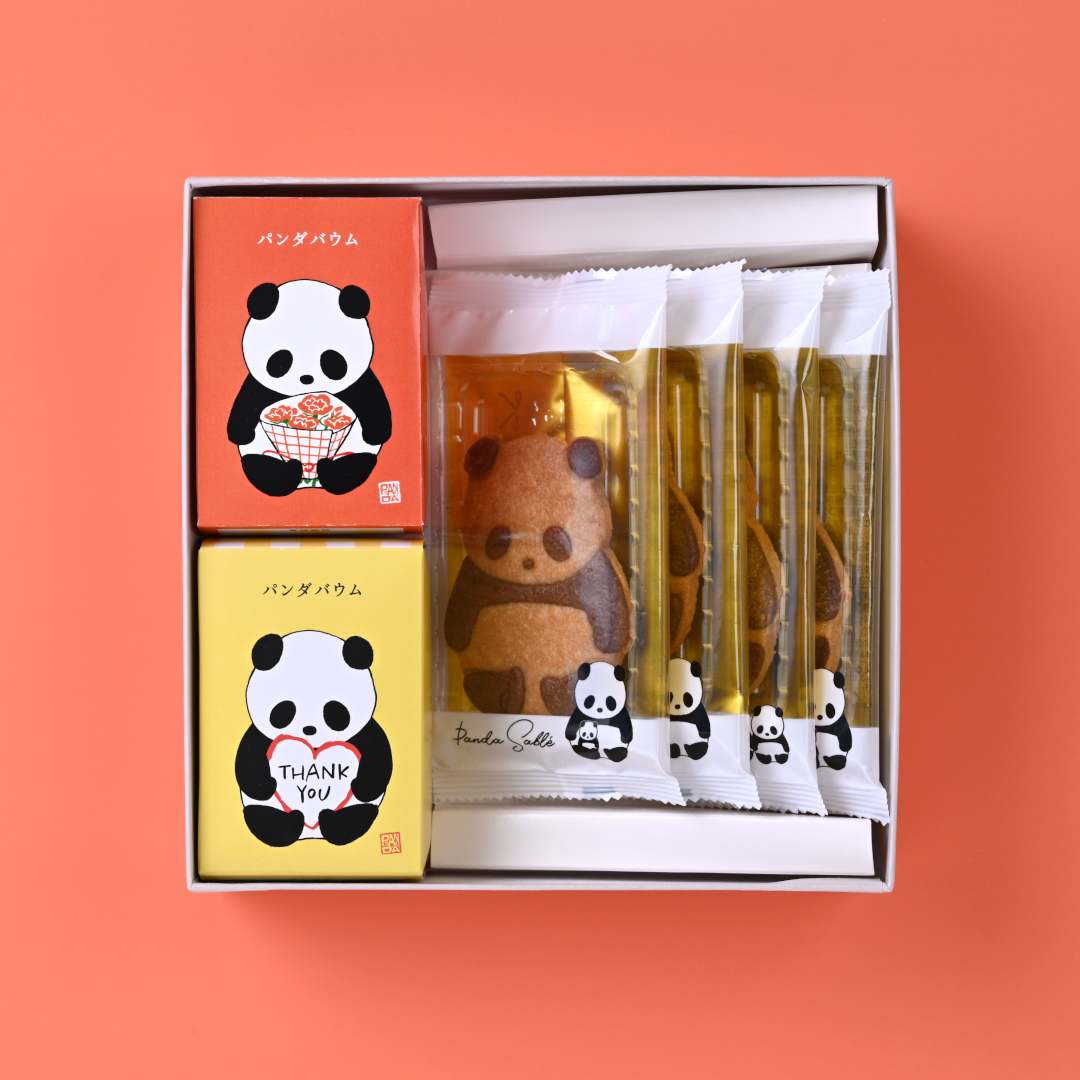 ●【サブレ入り】花束パンダギフト(／袋無し)