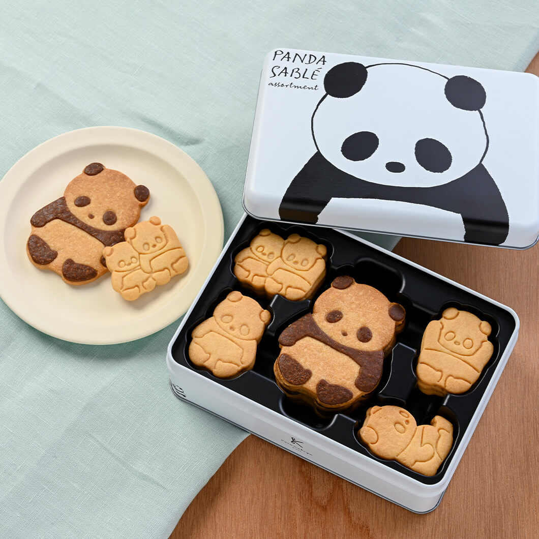 パンダサブレ　アソート缶(▼カタヌキヤサブレ缶専用紙袋)