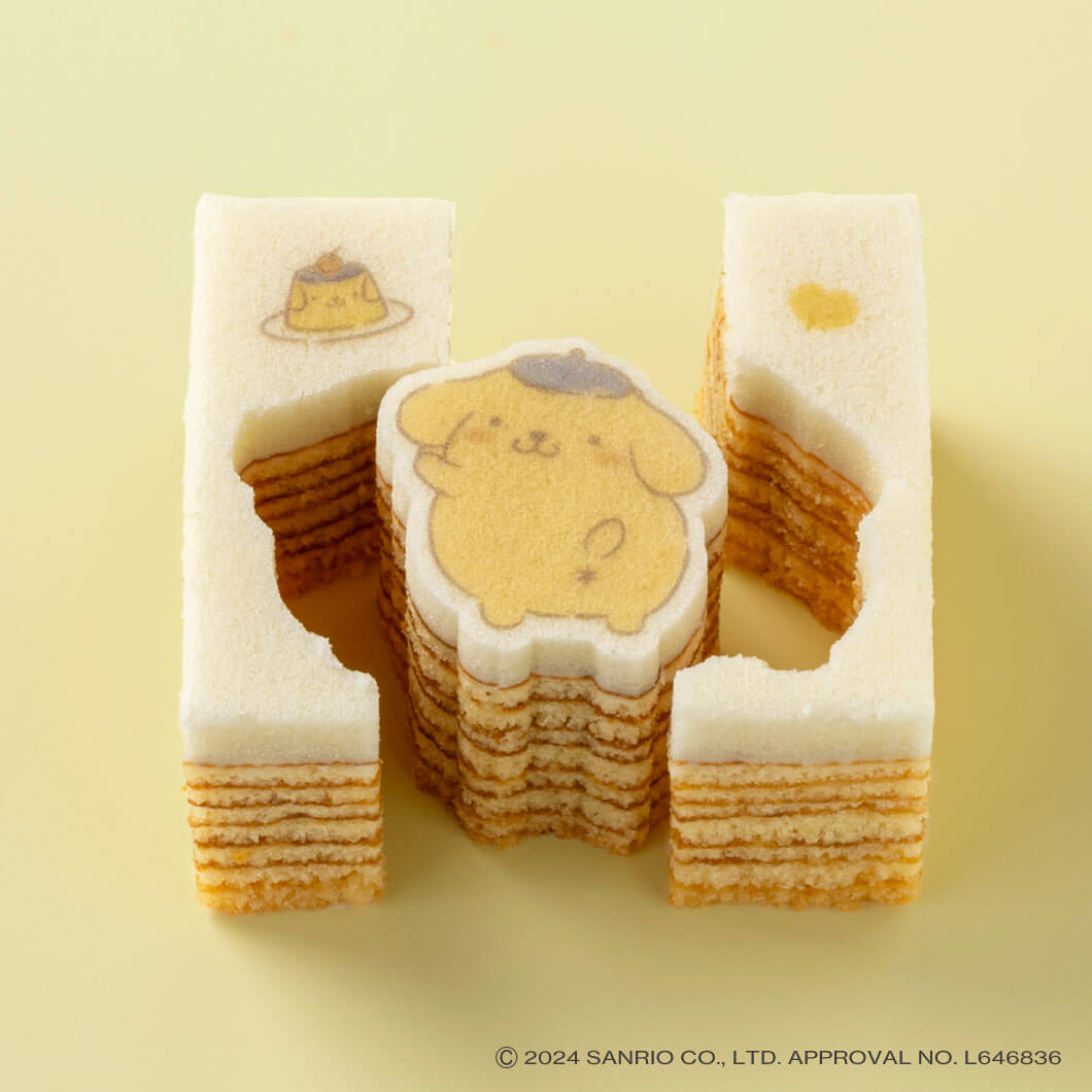 ポムポムプリンの型ぬきバウム（プレーン）(▼カタヌキヤパンダビニール袋（Ｓ）付き)