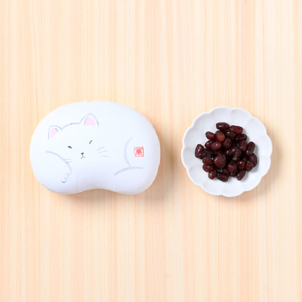 能登大納言甘納豆（豆箱入り）　絵柄：猫(／袋無し)