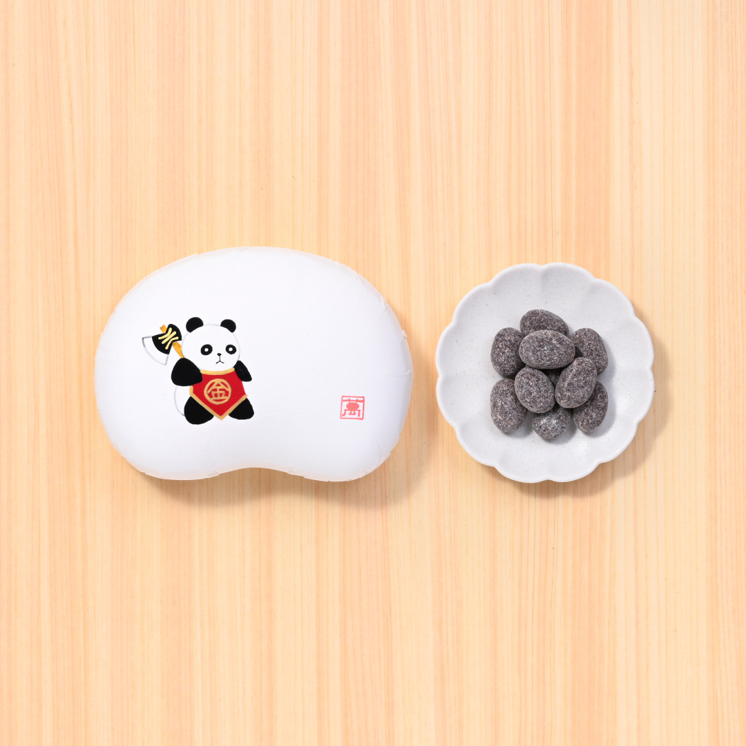 黒豆しょこら（豆箱入り）　絵柄：金太郎パンダ