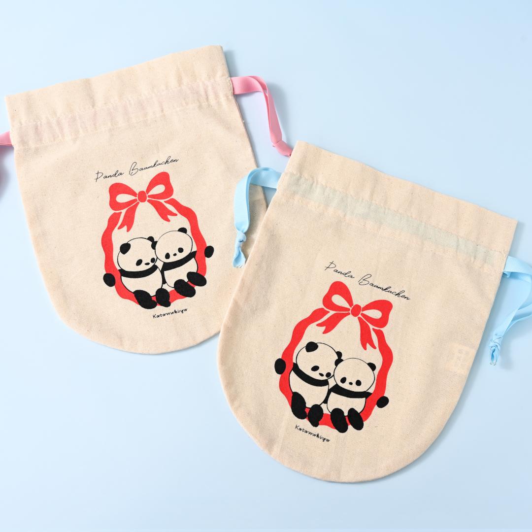 ○パンダ巾着セット【リボン】｜【公式】ぶどうの森総合オンライン