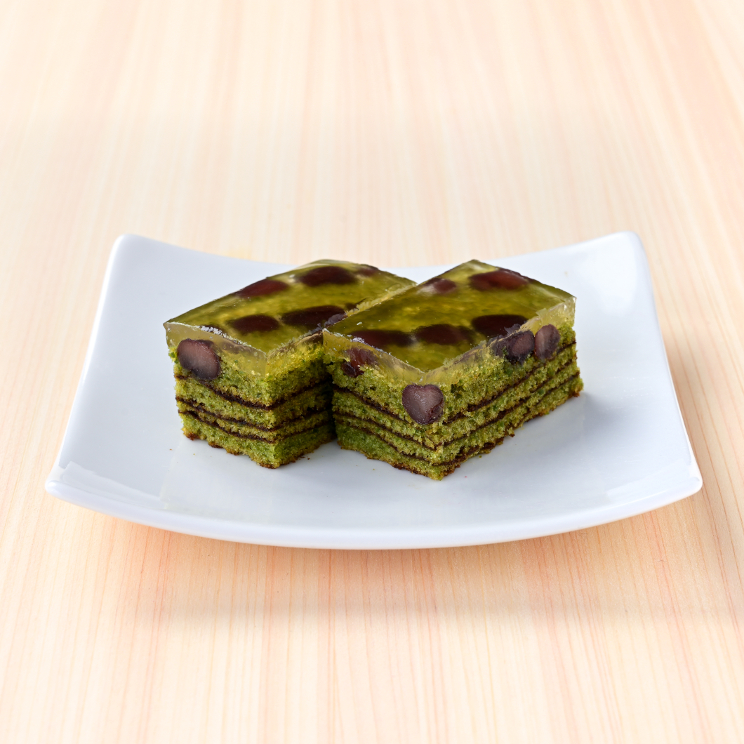 わらび餅のバウム　能登大納言×抹茶